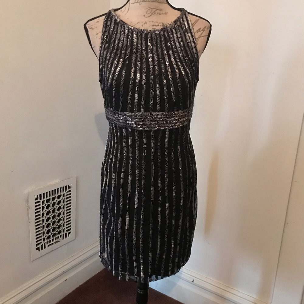 Cache black and white dress 10